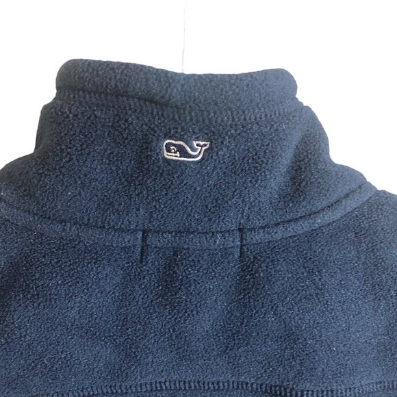 Vineyard Vines Navy Full Zip Sleeveless Fleece Vest Medium - Picture 8 of 9